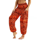 the AZTEC BOHO - Hippie Harem Soft Bloomer Sports Dance Boho Jogger Pants with Pockets