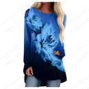 the LOUNGER - 3D Print Long Sleeve Fashion Long Tunic Shirts for Women