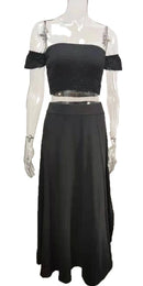 the SALSA BOHO - Elegant Bohemian Summer Sexy 2 Piece Sets Top and Skirt for Women