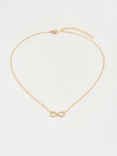 the INFINITY - Fashion Stainless Steel Infinity Pendant Necklace for Women, Classic Lucky Zircon Love You Forever Jewelry Gift