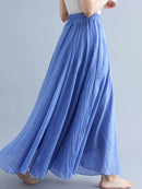 the 50's RETRO - Elegant Vintage Bohemian Fashion Cotton Linen Long Skirt