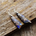 the BOHO STONE - Original Luxury Bohemian Emperor Stone Geometric Pendant Earring Natural Stone Jewelry Earrings for Women