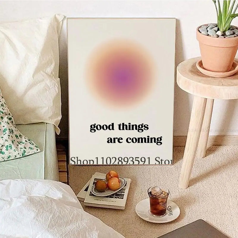 the AFFIRMATIONS - Law of Attraction Print Boho Art, Poster Paper Print Home Bedroom Entrance Bar Cafe Art Painting Decoration