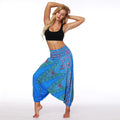 Women's Drop Crotch Ankle Balloon Joggers,Cotton Boho Hippie Harem Pants,Casusal Oversized Palazzo Meditation Pants