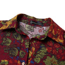 the BOHO KIMONO - Floral Printed Long Sleeve Cotton Maxi Dress Long Loose Casual Lapel Neck Shirtdress