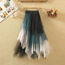 the TULLE TUTU - Fashion Summer Tutu Skirt Harajuku Tulle High Waist Midi Mesh Skirts