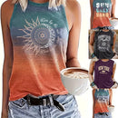 the SURF & TURF TANK - Summer Casual Breathable Tank Top Round Neck Printed Letter Pattern Oversized Women's Loose Top