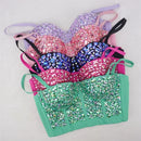 the JEWELED POPSTAR - Sexy Club Corset Streetwear Casual Camis Summer Party Fashion Tank Tops