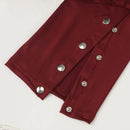 the STEAMPUNK - Women Medieval Gothic Steampunk Rivet Split Leg Elastic Pocket Pencil Pants