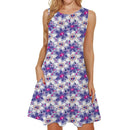 the EXOCTIC BOHO - Bohemian Hawaiian Style Summer Sleeveless Short Skirt Fashion Beach Surfing Party Dress for Women