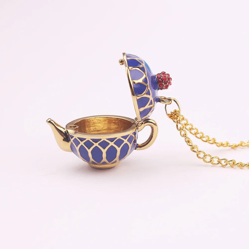 the MOUSE'S TEACUP - Fashion Enamel Mouse French Teapot Earrings/Necklace for Women, Accessories Style Jewelry Charm