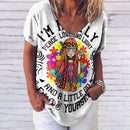the GROOVY GIRL - Hippie Fashion Short Sleeve Print Large Size Loose T-Shirts for Women