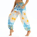the BIKRAM - Women's Casual Loose Baggy Boho Yoga Hippie Hammer Harem Pants