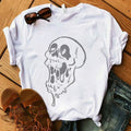 Women&#39;s T-shirt Harajuku Skull Deer Camouflage Burlap Turban T-shirt Clothes Short Sleeve Graphic T-shirt Tops in the Woods