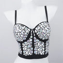 the JEWELED POPSTAR - Sexy Club Corset Streetwear Casual Camis Summer Party Fashion Tank Tops