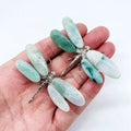 the DRAGONFLY - 2pcs Natural Mixed Material Energy Reiki Stone Dragonfly Carving Decoration Crystal Quartz Healing High Quality Gemstone For Gift