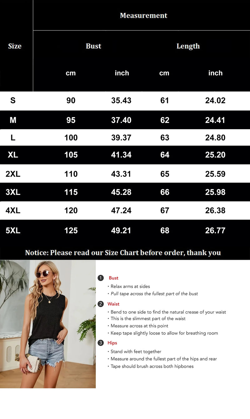 2024 New Women's Tank Top Round Neck Printed Letter Pattern Oversized Women's Loose Top Y2K Style Summer Casual Breathable Vest