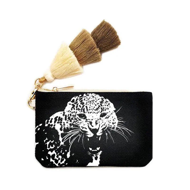 the CHIC CAT - Fashion Pattern Design Letter Wallets for Women, Personality Printing Cotton Clutch Purse