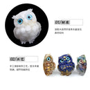 the WISE OWL - 1PCS Natural Crystal Stone Gravel Owl Animal Crafts, Hand Made Small Figurines DIY Resin Table Decor, Home Decor Collect Gifts