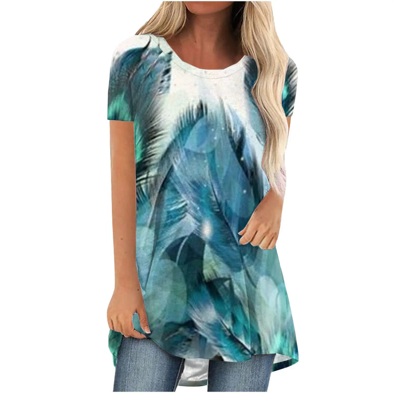 New Colourful Floral 3D Print T-Shirts Streetwear Women Casual Short Sleeve T Shirt Oversized Tunic Y2K Tops Tees Woman Clothing