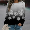 the FLORAL WHISPER - Casual and Fashionable Flower Pattern Printed Round Neck Casual Long Sleeved Shirts for Women