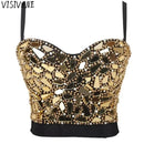 the ROCK STAR - Women's Sexy Luxury Camis Crop Corset Tank Top Bralette Push Up Bra