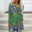 the TUNIC - Floral Painting 3D Print Long Sleeve Fashion Long Tunic Tops for Women