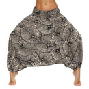 the HAREM BOHO - Bohemian Harem Pants Elastic Waist Wide Leg Long Pant Vintage Printed Trousers