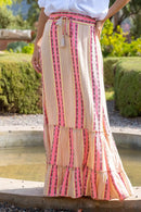 the SUNDAY STROLL - Boho Fashion Long Floral Summer/Autumn Loose Casual Elastic Waist Big Hem Long Skirts