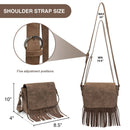 the WESTERNER - Original Design Shoulder Bag for Women, PU Leather Luxury Clutch Designer Handbags, Western Purse Fringe Messenger Bag