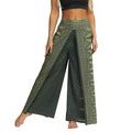 Women's Casual Soft Slit Leg Pants, Harem Dance, Beach Boho Baggy Yoga Pants, Lady Loose Wide Leg Wrap Long Pants, Summer