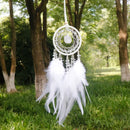 the FEATHER DREAM CATCHER - Natural Agate Dream Catchers, 7 Chakra Crystal Gemstone Dream Catcher, Tree Life Crystal Feather Dream Catchers, Bedroom Hangings