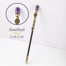 the CONSTELLATION SCEPTER - 1Piece 12 Constellation Crystal Stone Wand, Magic Gem Healing, Home Decor, Easter Halloween Creative Gifts