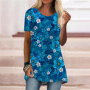 the FLORAL LEI - Summer Flower Floral 3D Print Short Sleeve Oversized T-Shirts for Women