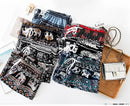 the SACRED ELEPHANT - Wide Leg High Waist Elephant Print Thin Straight Casual Bottoms Boho Pants