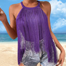 the TASSEL TOP - Sleeveless Fashion Tassel Beach Tank Top for Women