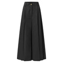 the PLEATED PANTS - Women's Fashion Fleece Palazzo Pants Cotton/Linen Comfy Baggy Trousers with Pockets