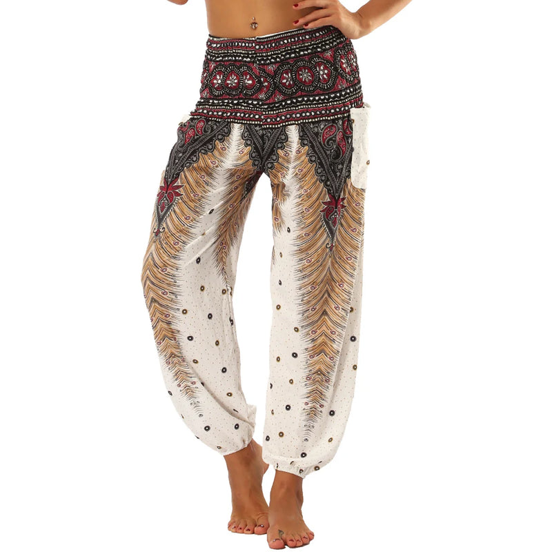 Hippie Harem Pants For Women, Women's  Modal Cotton Soft Bloomer,Sports Dance Jogger Pants With Pocket