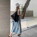 the WHISPER - Women Tie Dye Suspender Loose Lazy Long Summer Seaside Vacation Dress