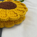 the KNITTED FLOWER - New Fashion Sunflower Pattern Women's Mini Knitted Handbag, Female Woven Shopper Purse, Lovely Design Chain Shoulder Crossbody Bag