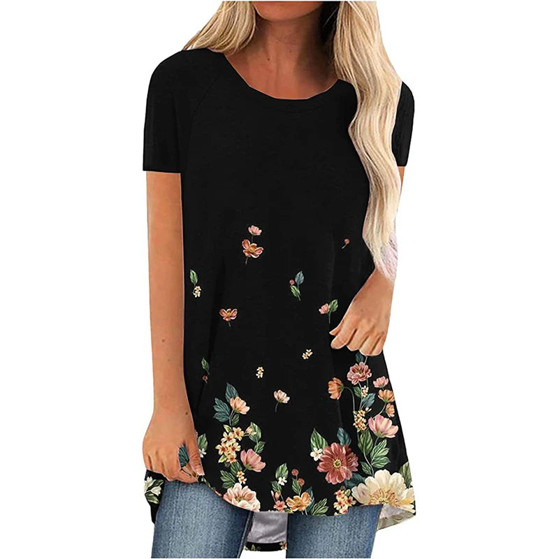 Fashion Butterfly Floral T-Shirts Gradient 3D Print Women Oversized Streetwear T Shirt Tunic Tops Harajuku Female Tees Clothing