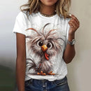 the ANIMAL FARM - Women's Animal Print Casual Short Sleeve 3D Fashion O-Neck Pullover Oversized T-Shirts