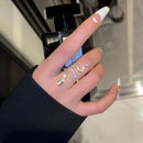 the SERPENT - Fashion Sliver Color Cubic Zirconia Snake Ring for Women Open Adjustable Finger Rings