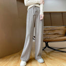 the CASUAL BOHO - Autumn/Winter Knitted High Waist Casual and Loose Straight Leg Pants