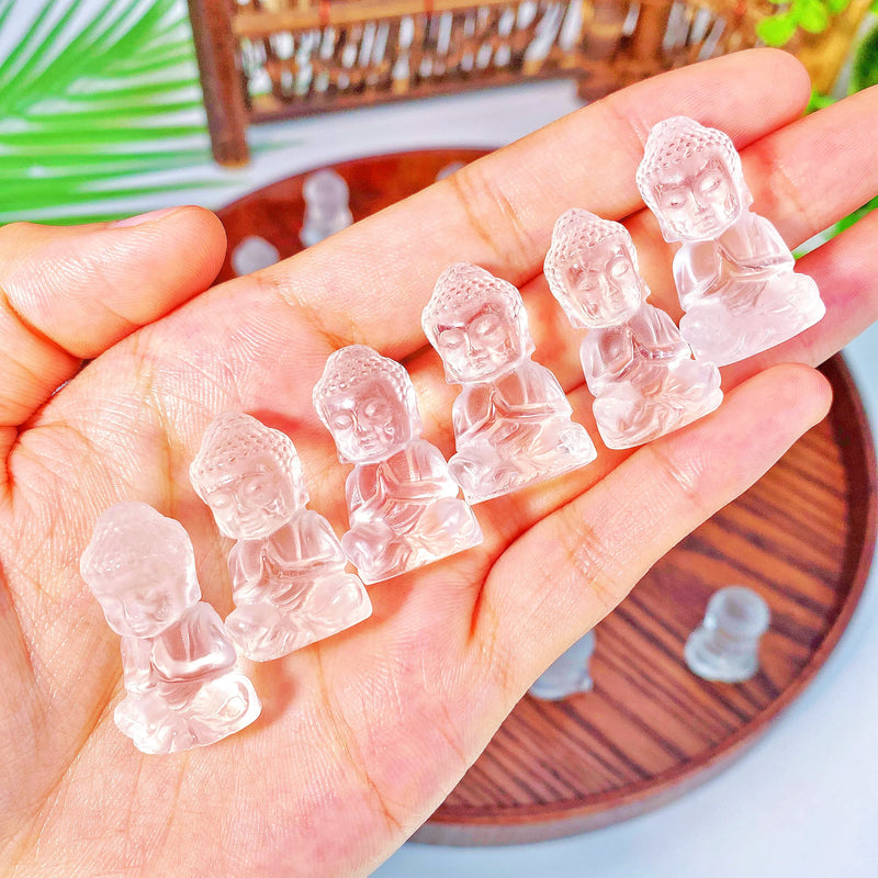 1PC High Quality Random Clear Quartz Sitting Buddha Natural Carving,Gemstone Jewelry,Glitter, Healing crystal, Birthday gift