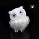 the WISE OWL - 1PCS Natural Crystal Stone Gravel Owl Animal Crafts, Hand Made Small Figurines DIY Resin Table Decor, Home Decor Collect Gifts
