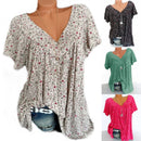 the BAGGY BOHO BLOUSE - Casual Large Size V-Neck Fashion Summer Printed Loose Bottoming Bohemian Shirt