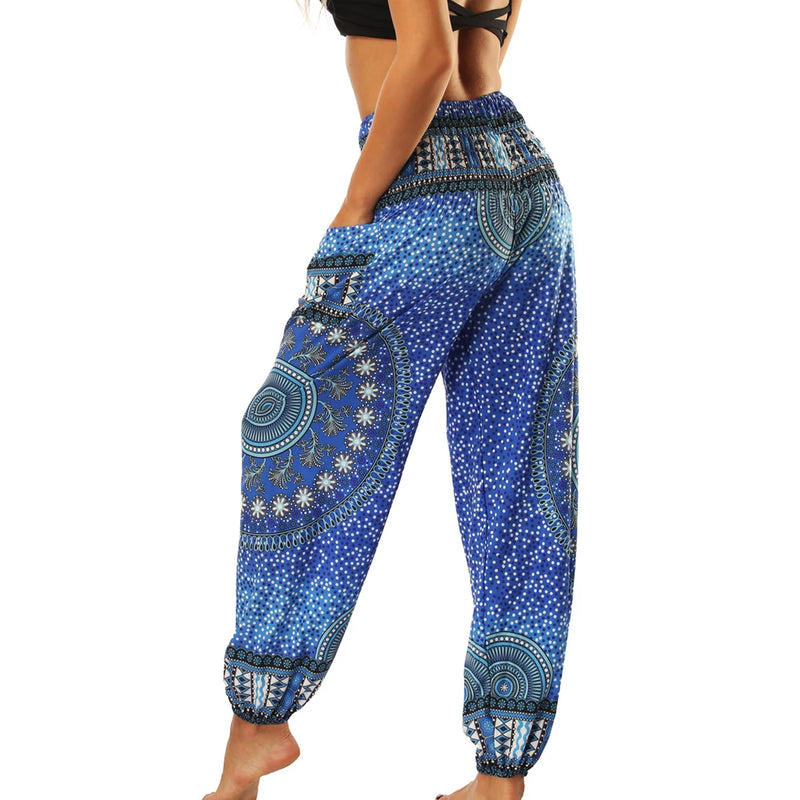 Hippie Harem Pants For Women, Women's  Modal Cotton Soft Bloomer,Sports Dance Jogger Pants With Pocket