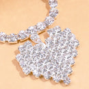 the HEART CHAIN - Sexy Rhinestone Heart Waist Chain Belt Bikinis Jewelry for Women, Summer Beach Double Row Crystal Belly Chain Body Accessories