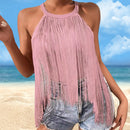 the TASSEL TOP - Sleeveless Fashion Tassel Beach Tank Top for Women
